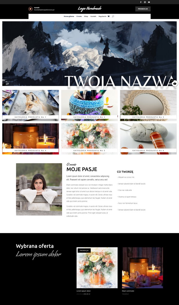 Szablon sklepu internetowego Woocommerce