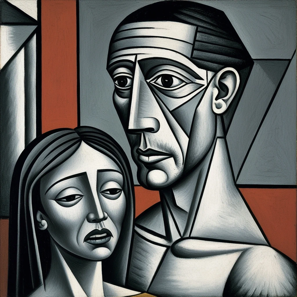 Pablo Picasso i kobiety - ilustracja