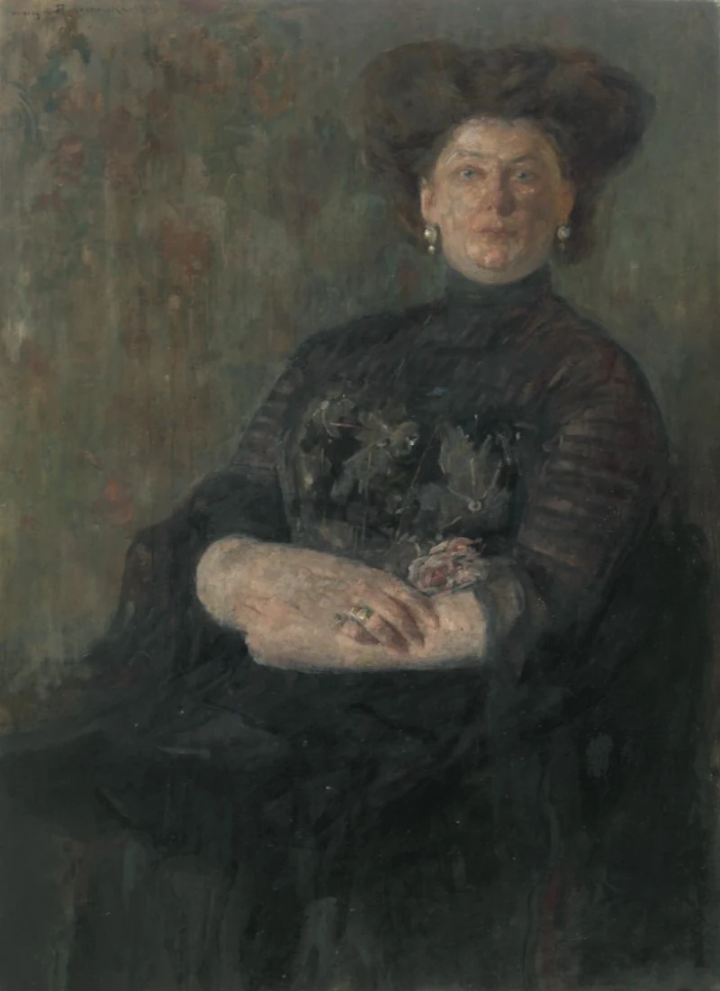 Portret Heleny Chmielarczykowej, 1909, olej na płótnie, 110 × 80 cm, Muzeum Śląskie w Katowicach